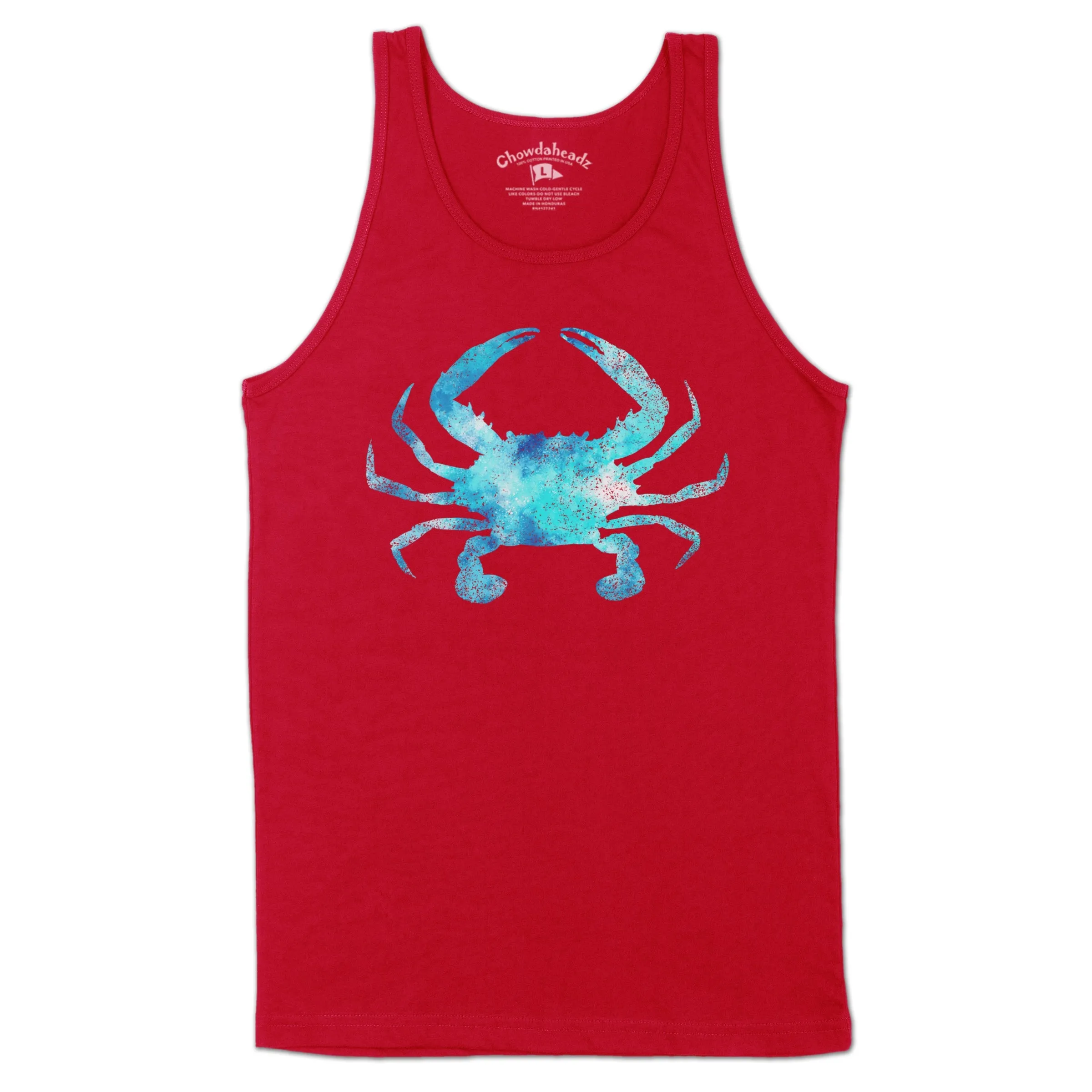 Blue Crab Watercolor Men's Tank Top