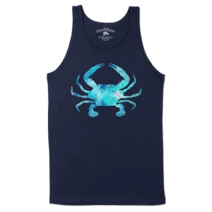 Blue Crab Watercolor Men's Tank Top