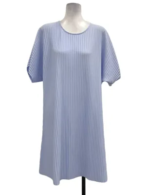 Blue Pleated Sleeve Dress