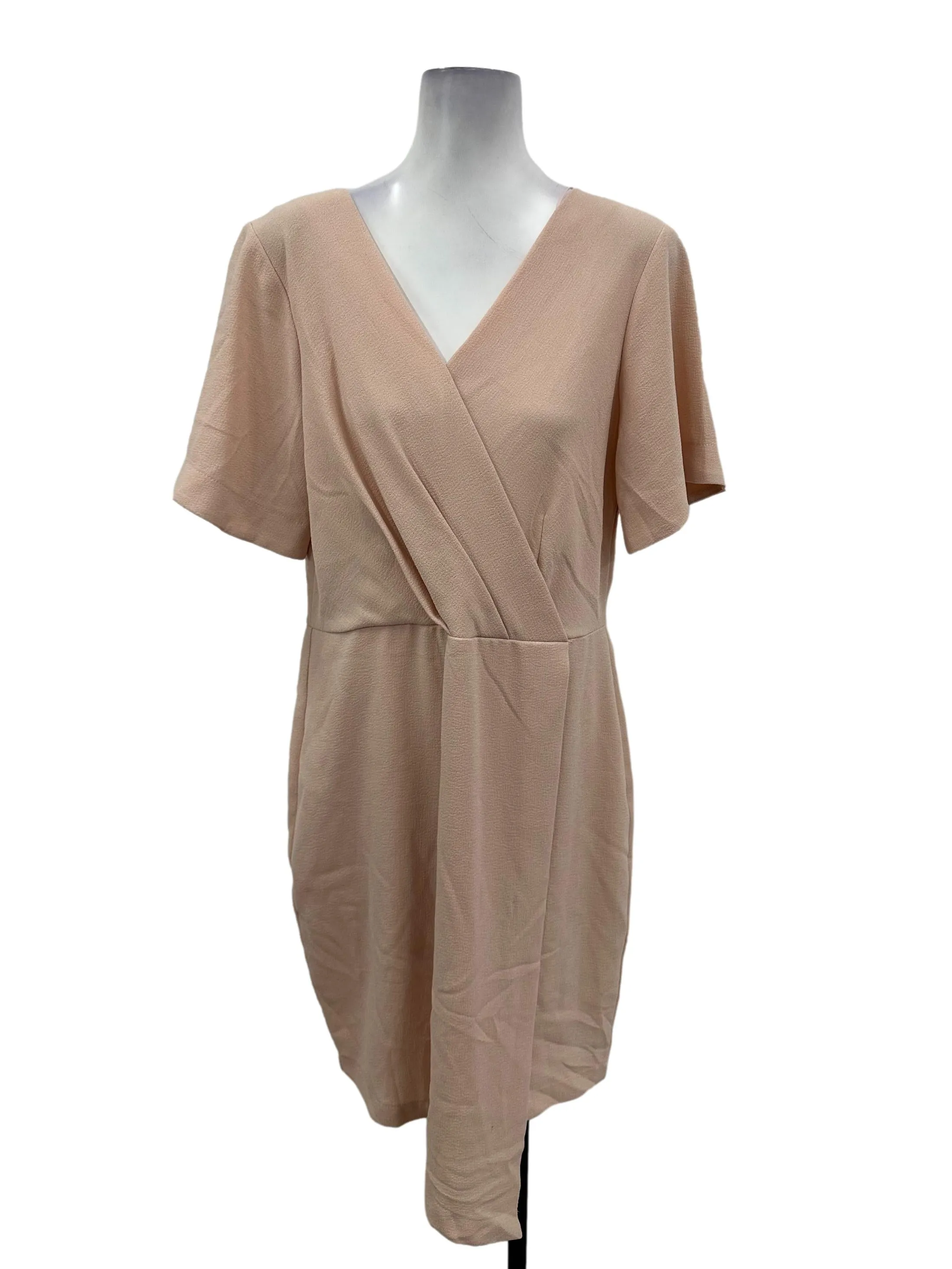 Blush Pink Overlap Dress