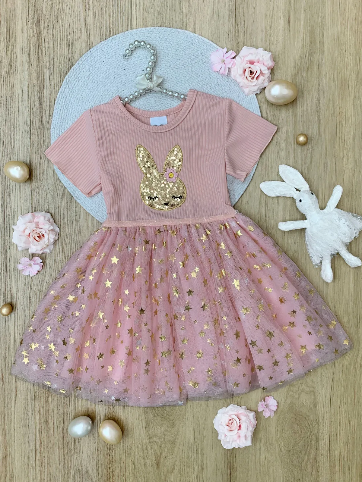 Blush Star Bunny Tulle Dress