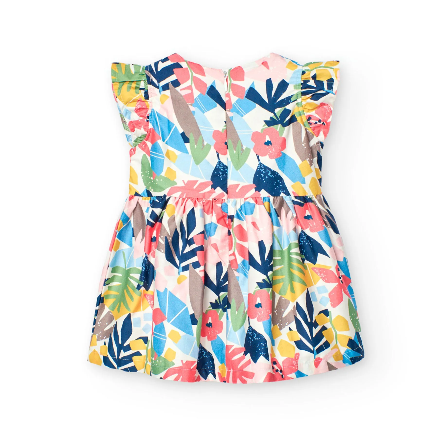 Boboli Girls Satin Summer Floral Dress