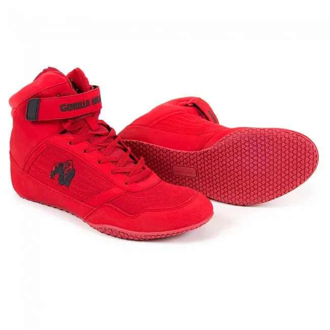 Bodybuilding Shoes Gorilla Wear High Tops Weight Lifting Black or Red All Sizes New