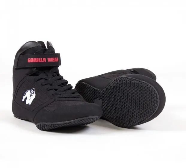 Bodybuilding Shoes Gorilla Wear High Tops Weight Lifting Black or Red All Sizes New