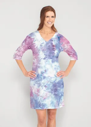 Boho Ice (16230) ~ Lucy 3/4 Sleeve V-Neck Dress