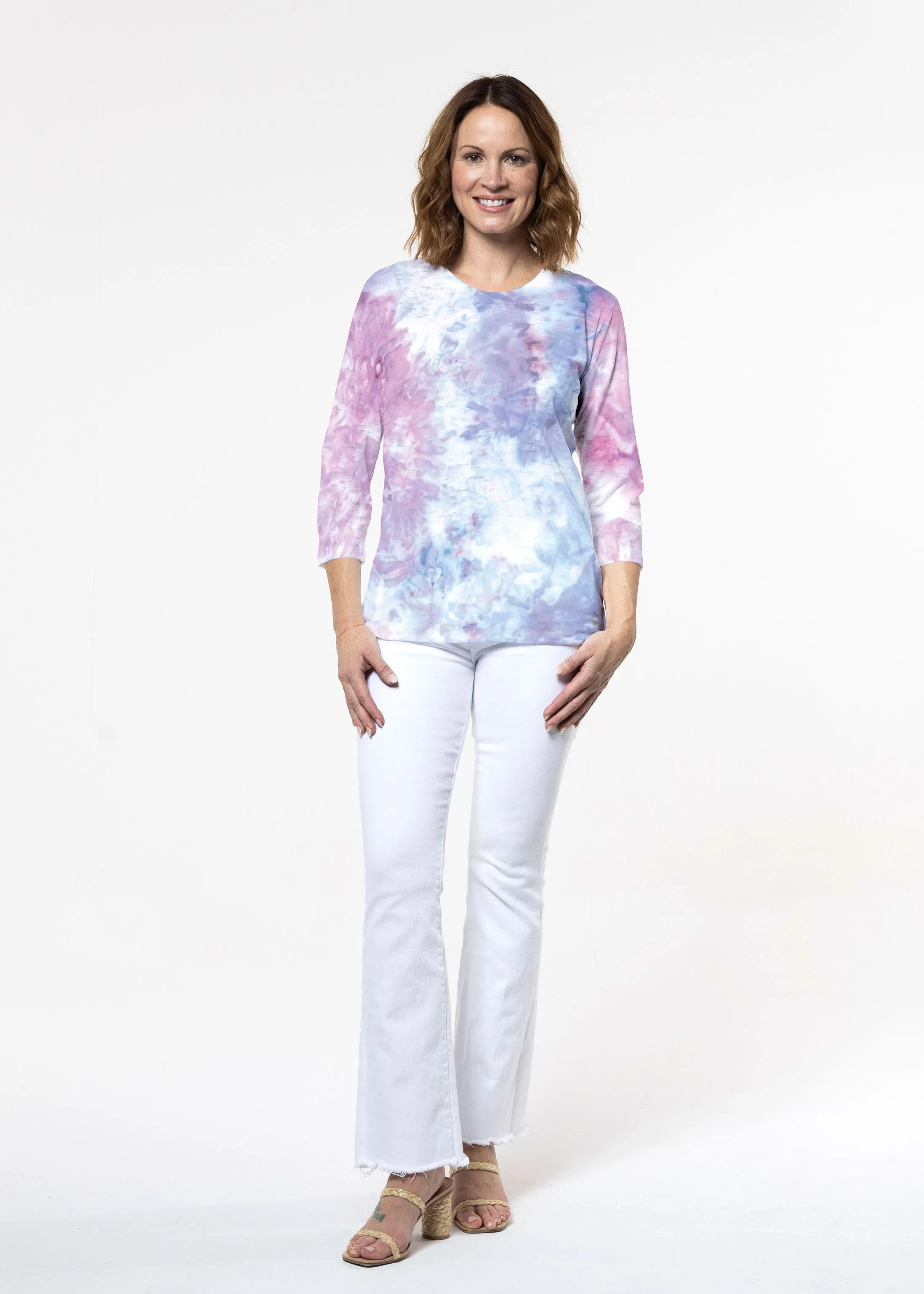 Boho Ice (16230) ~ Signature 3/4 Sleeve Crew Neck Top
