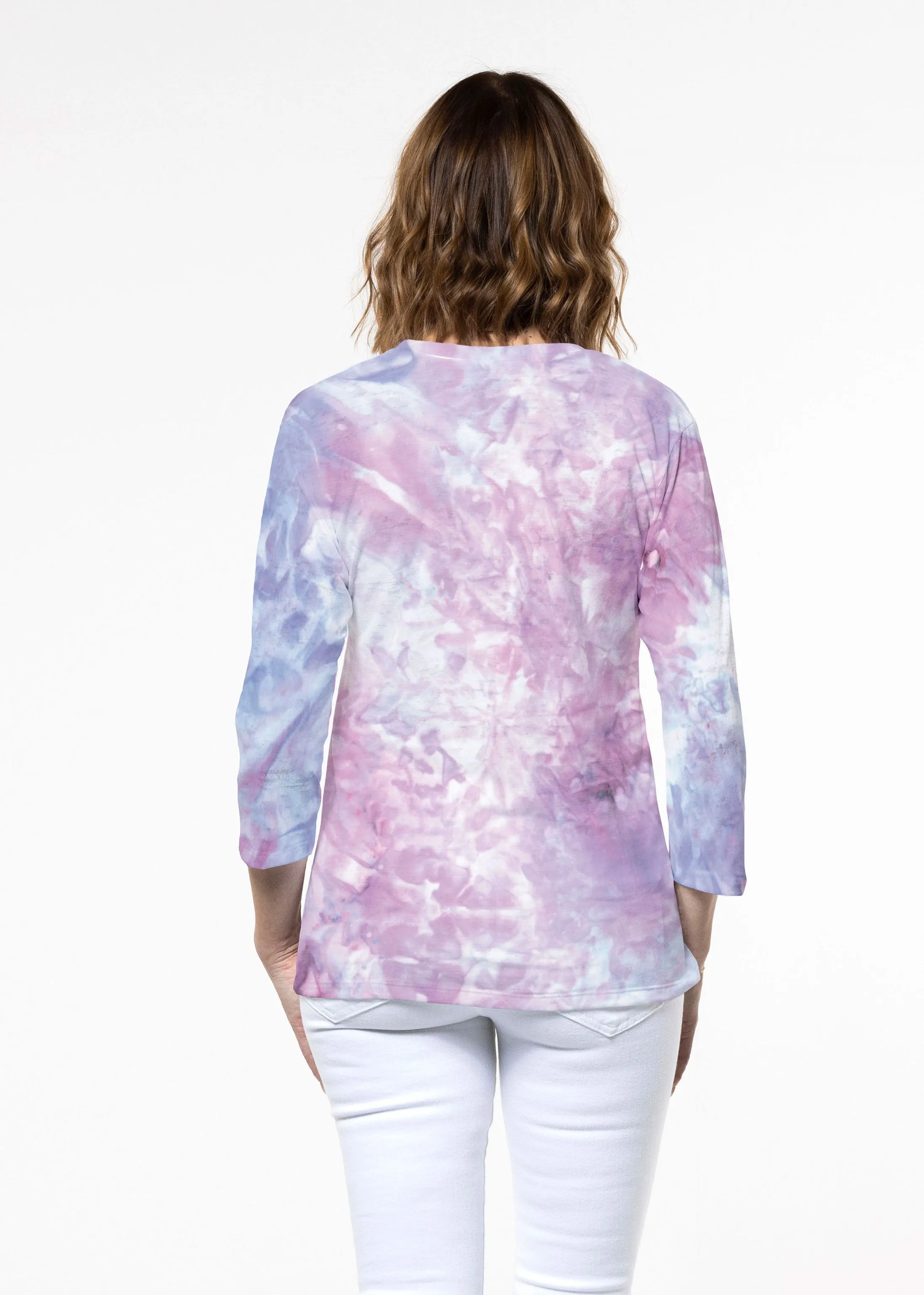 Boho Ice (16230) ~ Signature 3/4 Sleeve Crew Neck Top