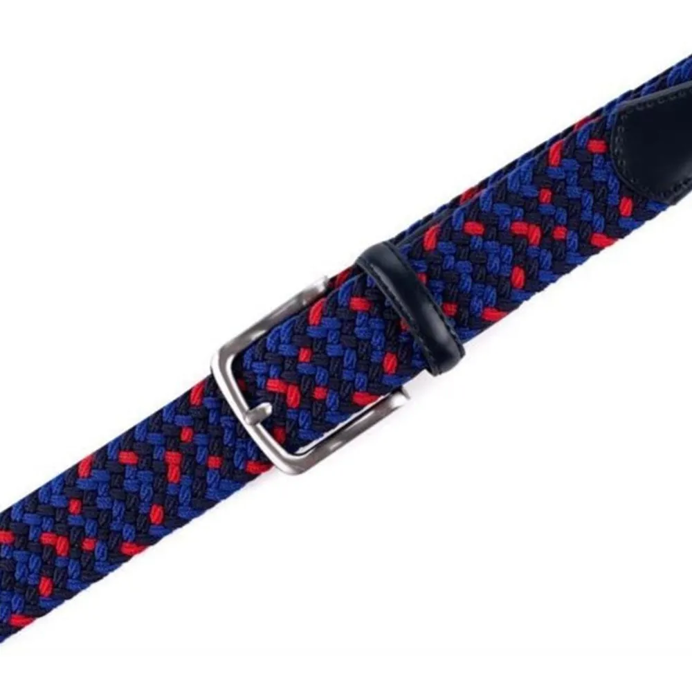 Bradenton Navy/Blue/Red Braided Belt