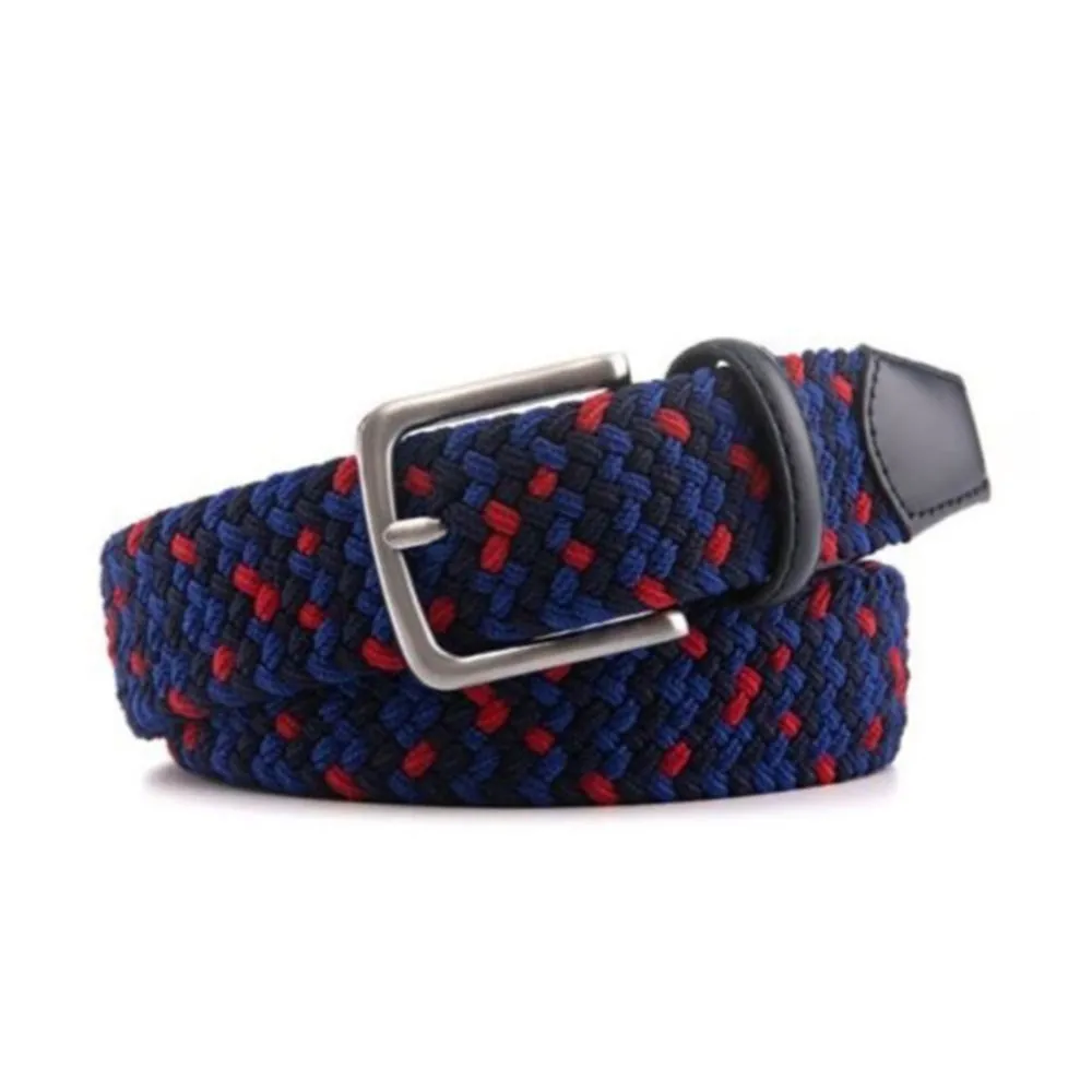 Bradenton Navy/Blue/Red Braided Belt