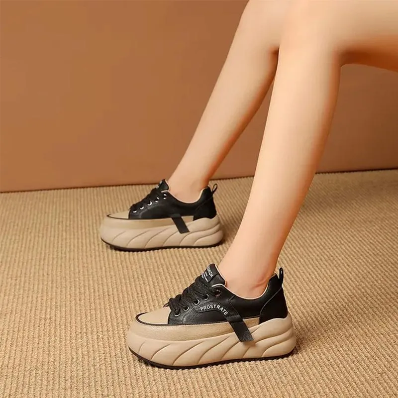 BreezyCush Muffin Shoes | Leather Muffin Bottom Casual Women's Shoes