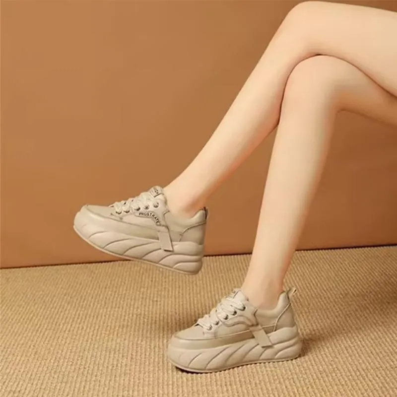 BreezyCush Muffin Shoes | Leather Muffin Bottom Casual Women's Shoes