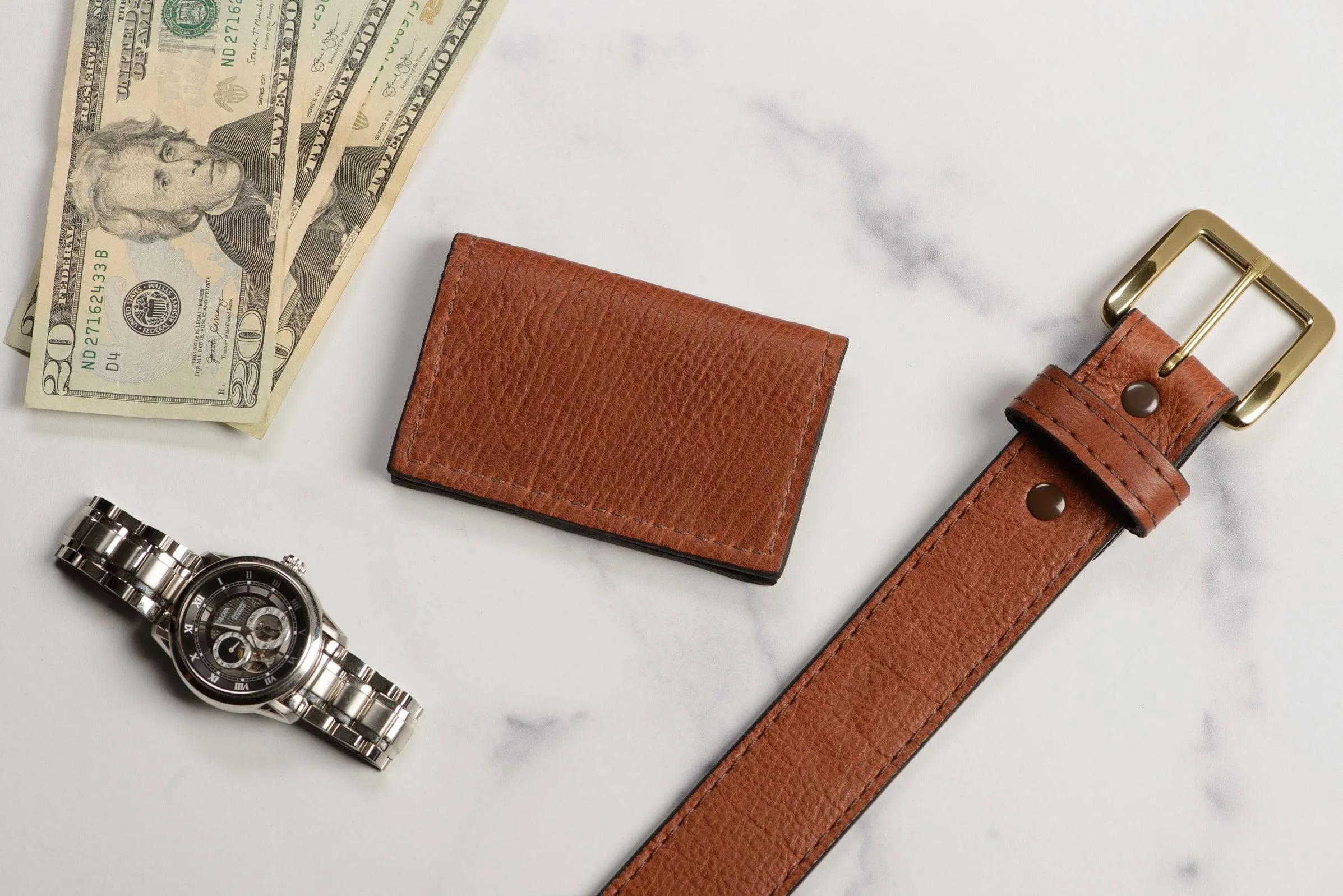 Brown American Bison Credit Card & Business Card Wallet