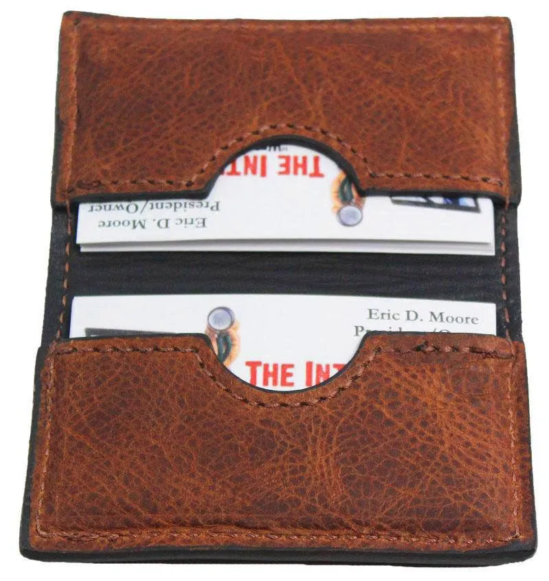 Brown American Bison Credit Card & Business Card Wallet