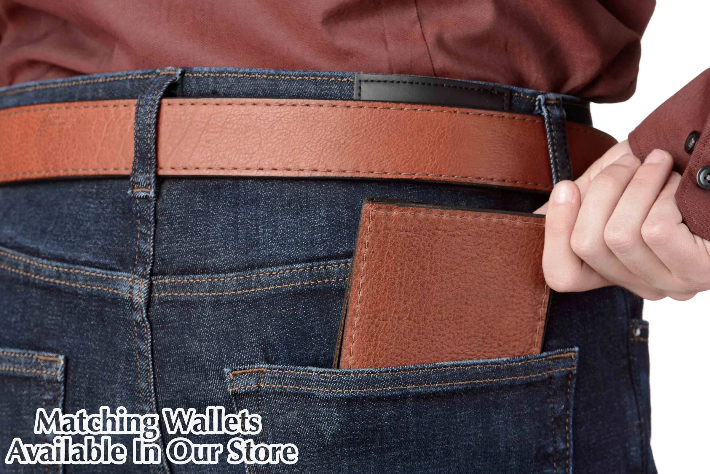 Brown American Bison Money Belt With 25" Zipper