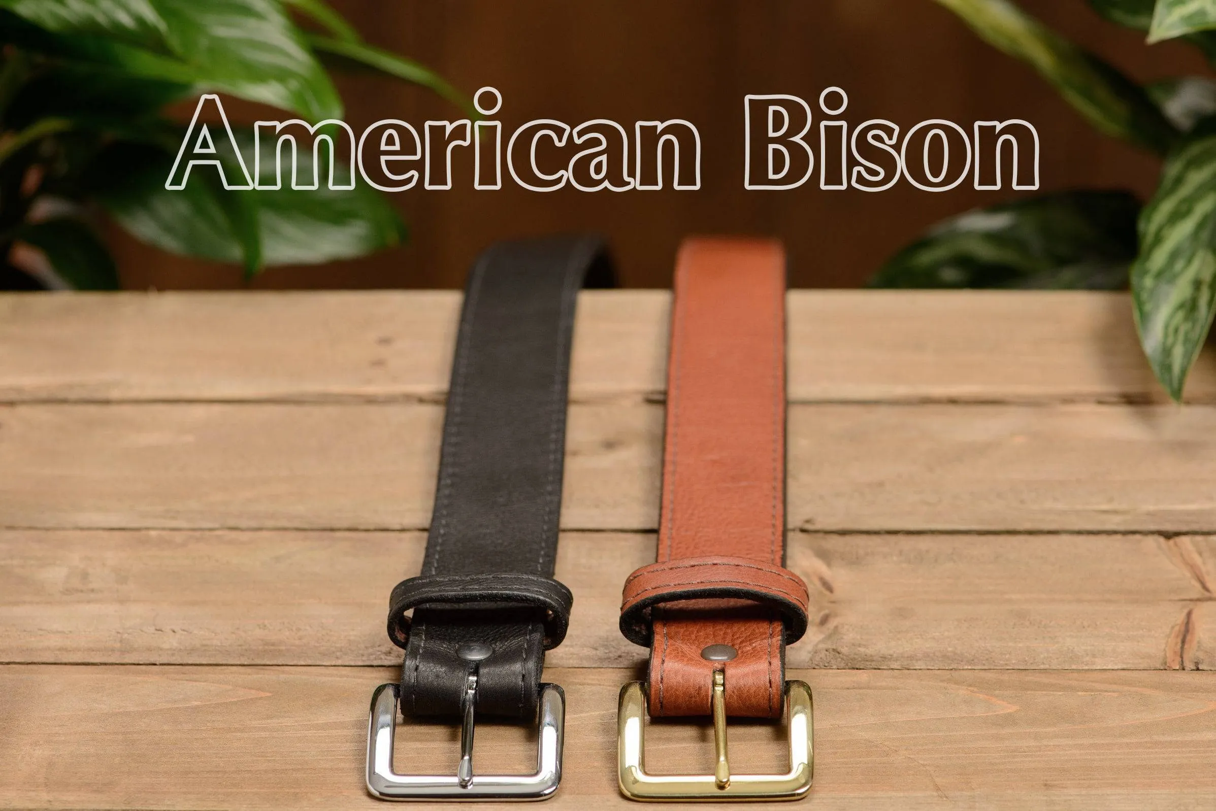 Brown American Bison Money Belt With 25" Zipper