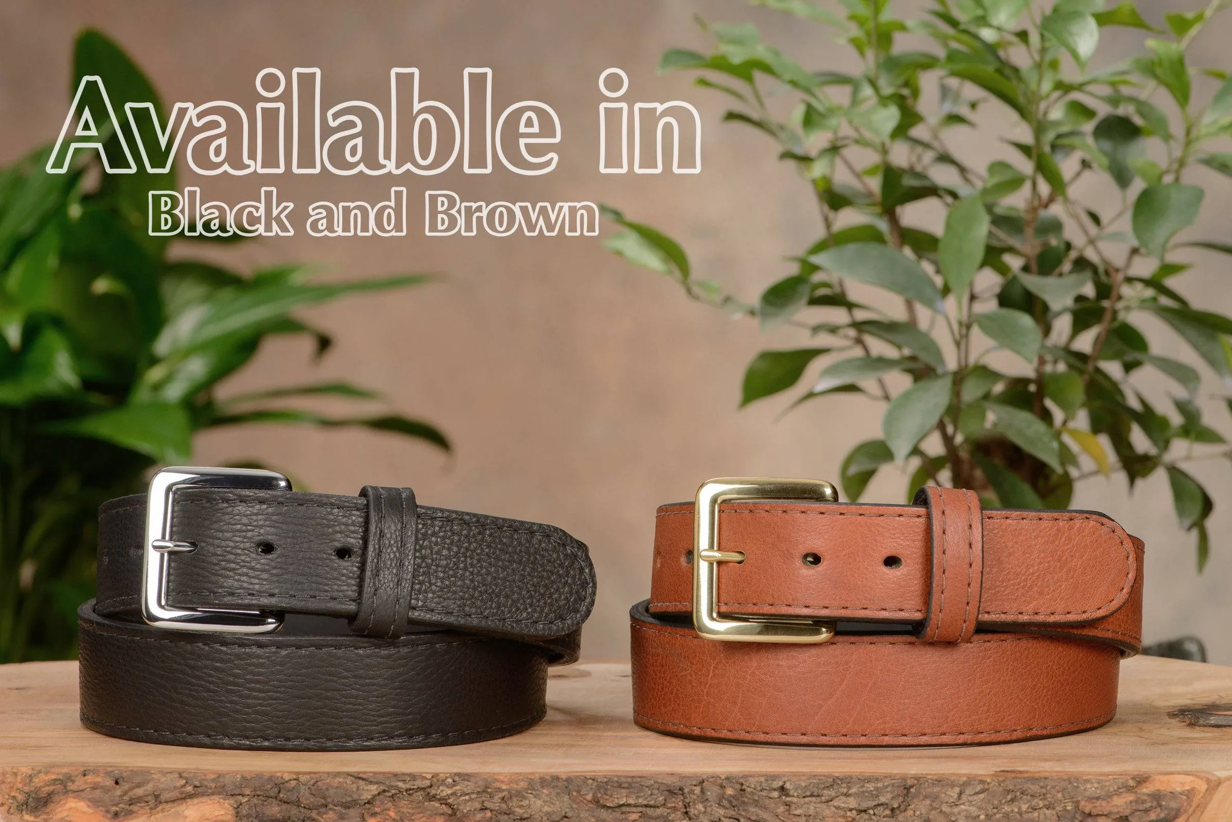 Brown American Bison Money Belt With 25" Zipper
