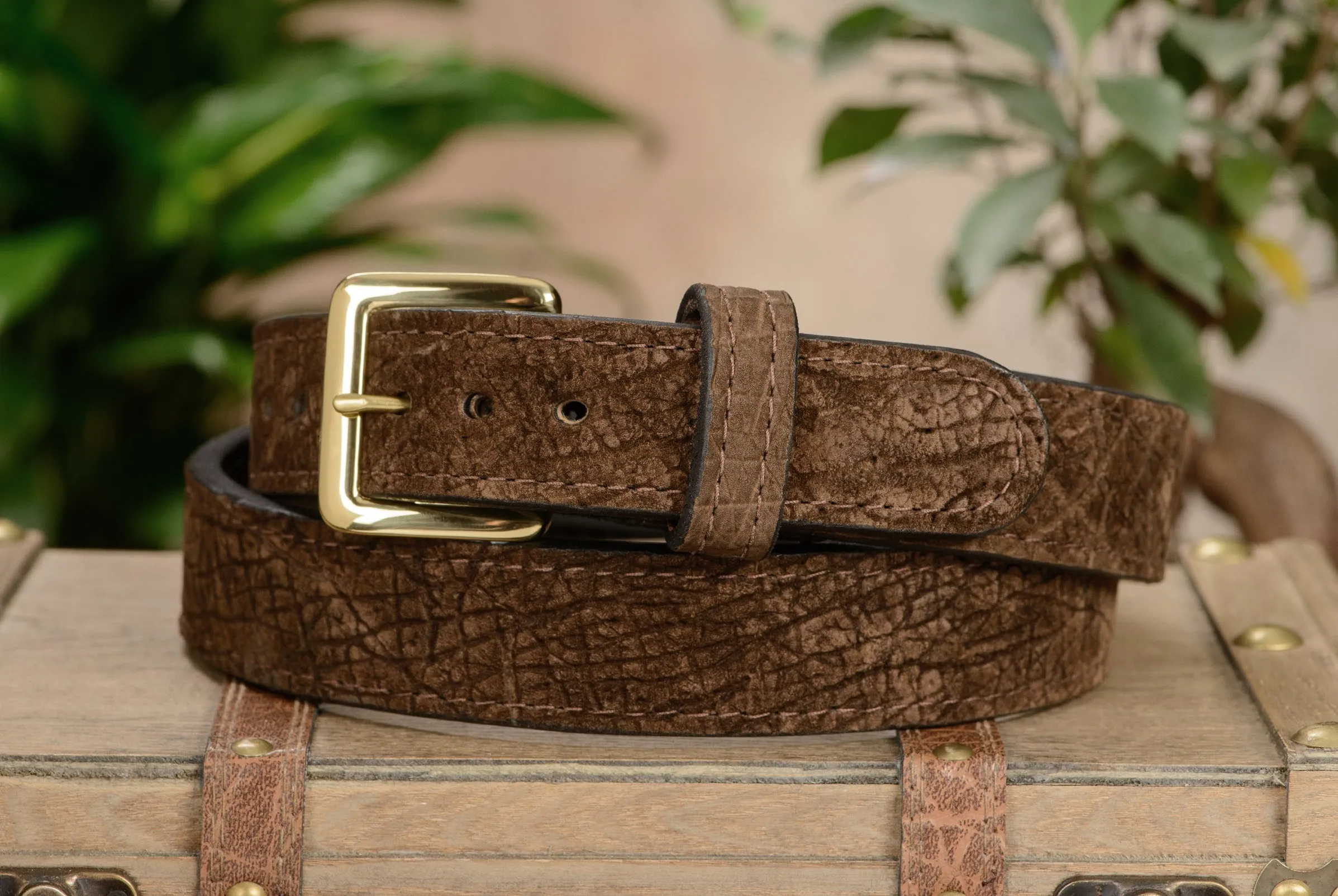 Brown Hippopotamus Money Belt With 25" Zipper
