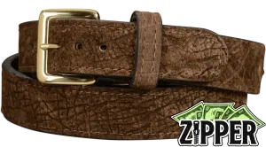 Brown Hippopotamus Money Belt With 25" Zipper