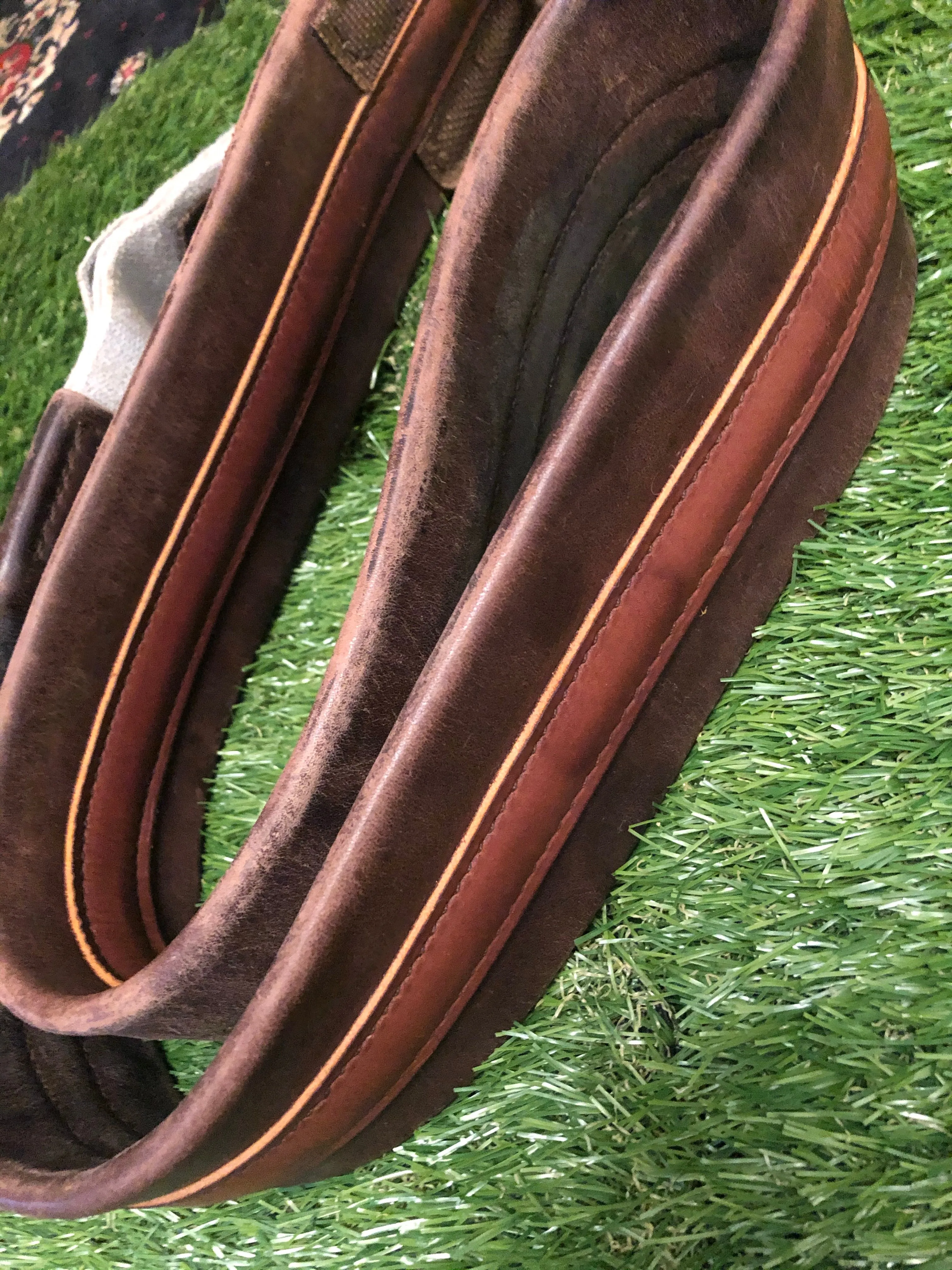 Brown leather girth 56” FREE POSTAGE