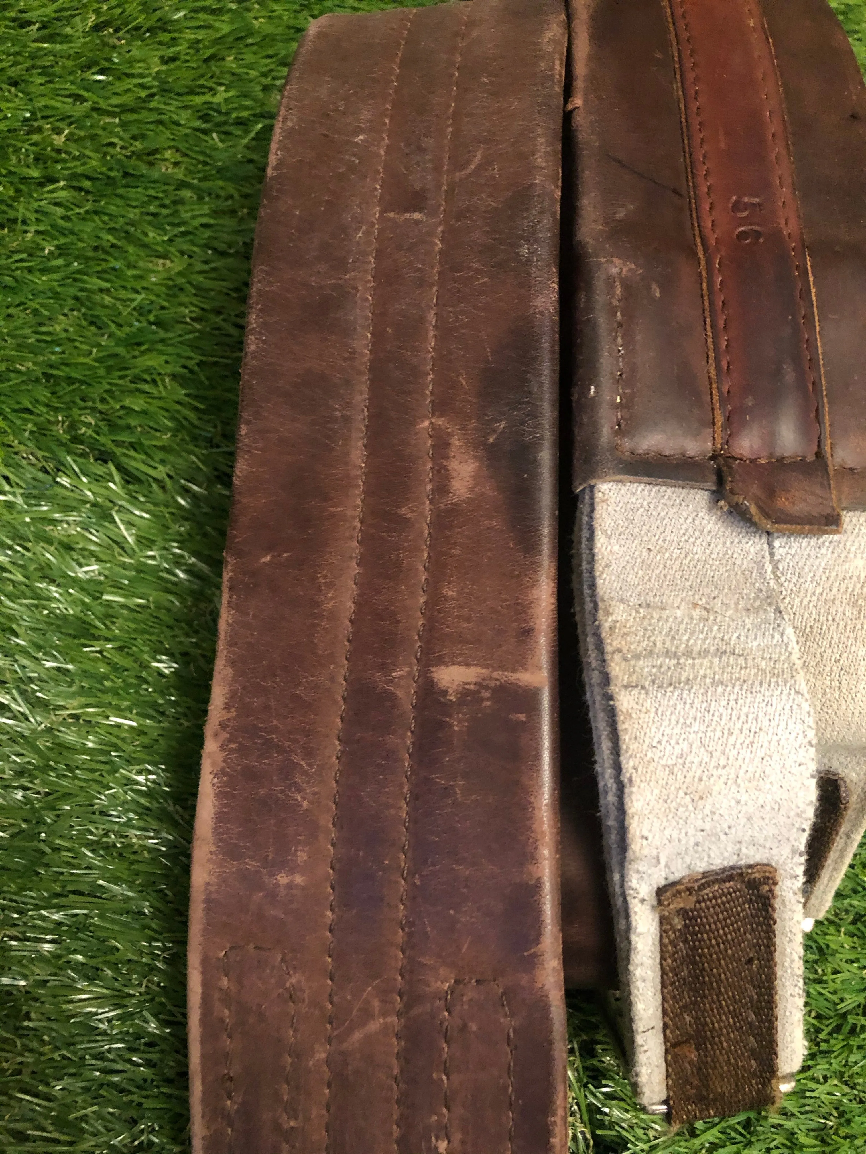 Brown leather girth 56” FREE POSTAGE