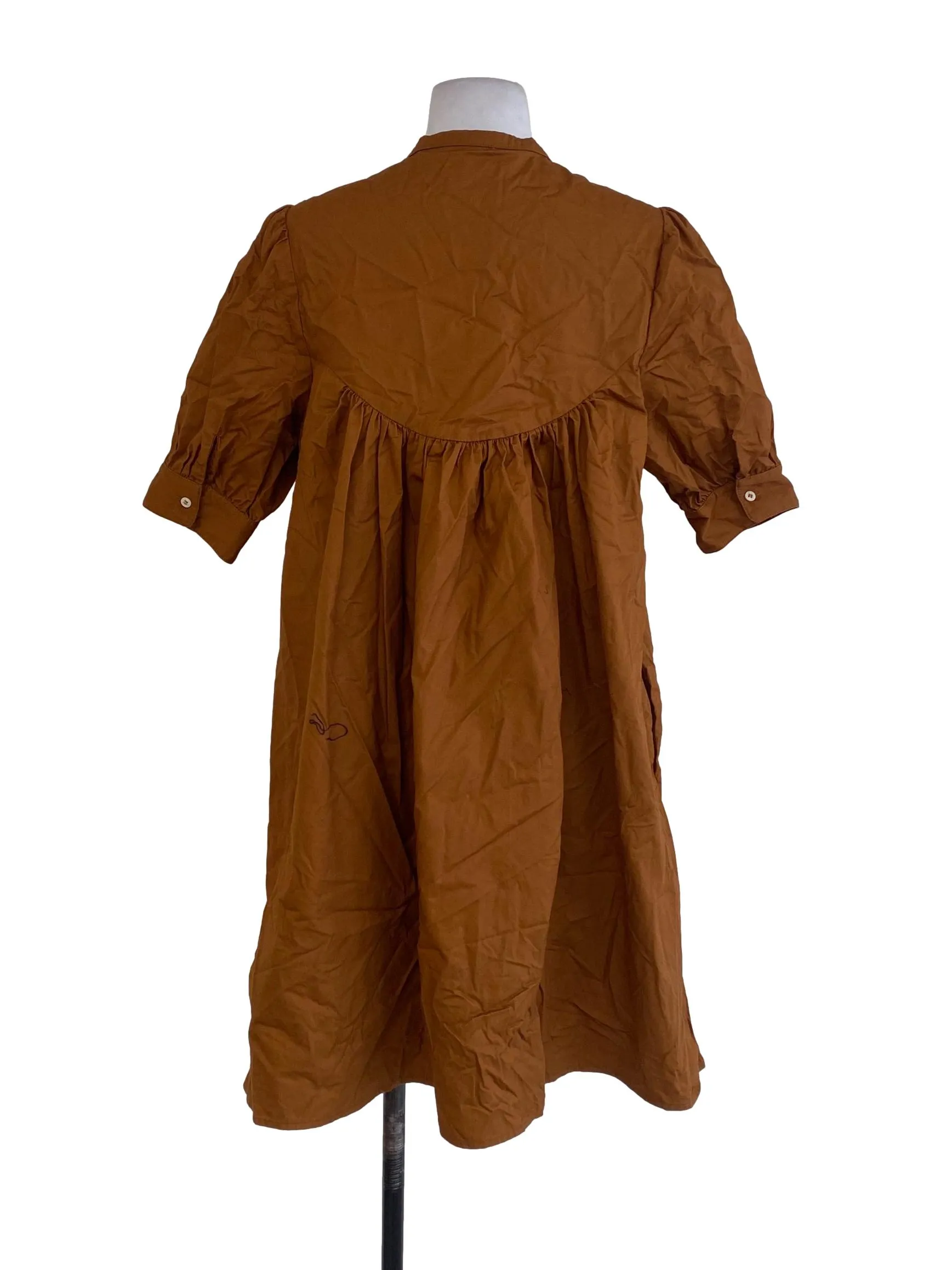 Brown Plain Dress