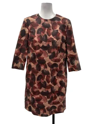Brown Printed Slip Dress