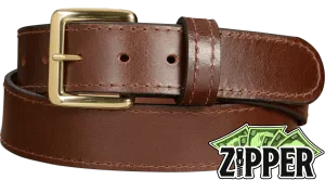 Brown Water Buffalo Money Belt With 25" Zipper