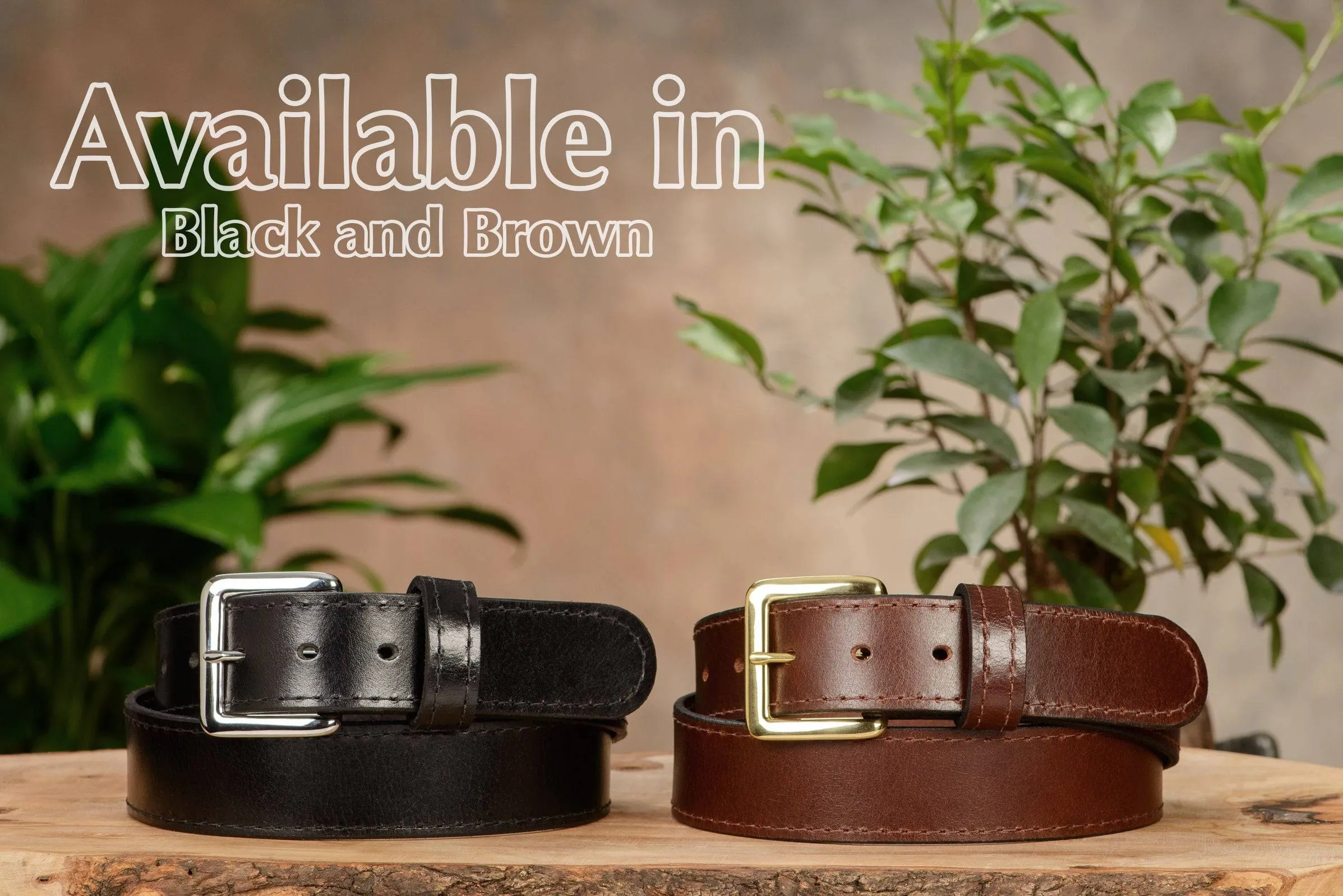 Brown Water Buffalo Money Belt With 25" Zipper