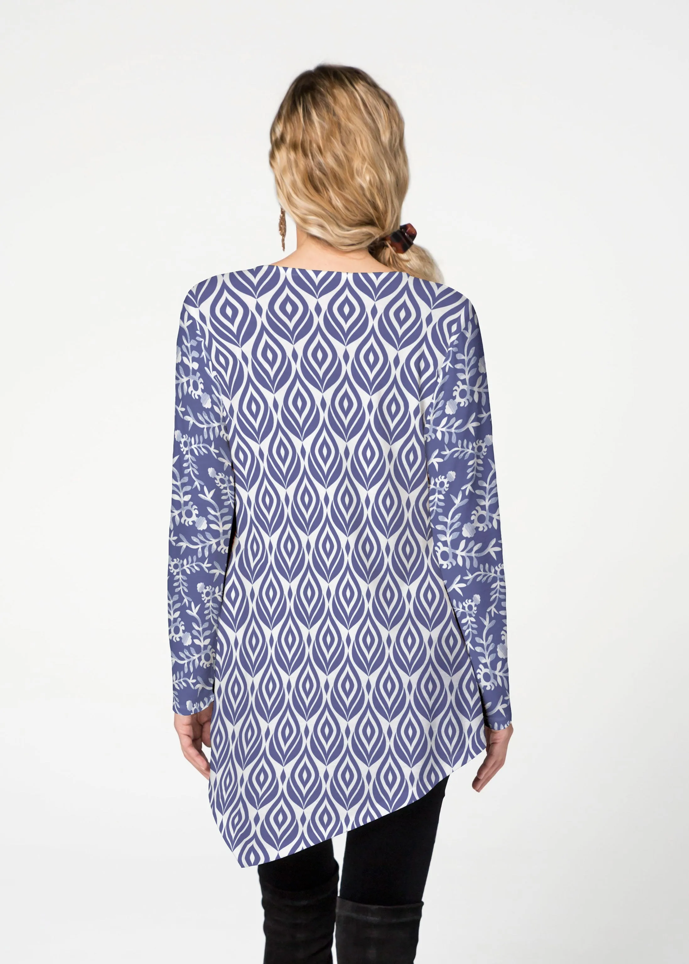 Budding Antlers (8030) ~ Asymmetrical French Terry Tunic