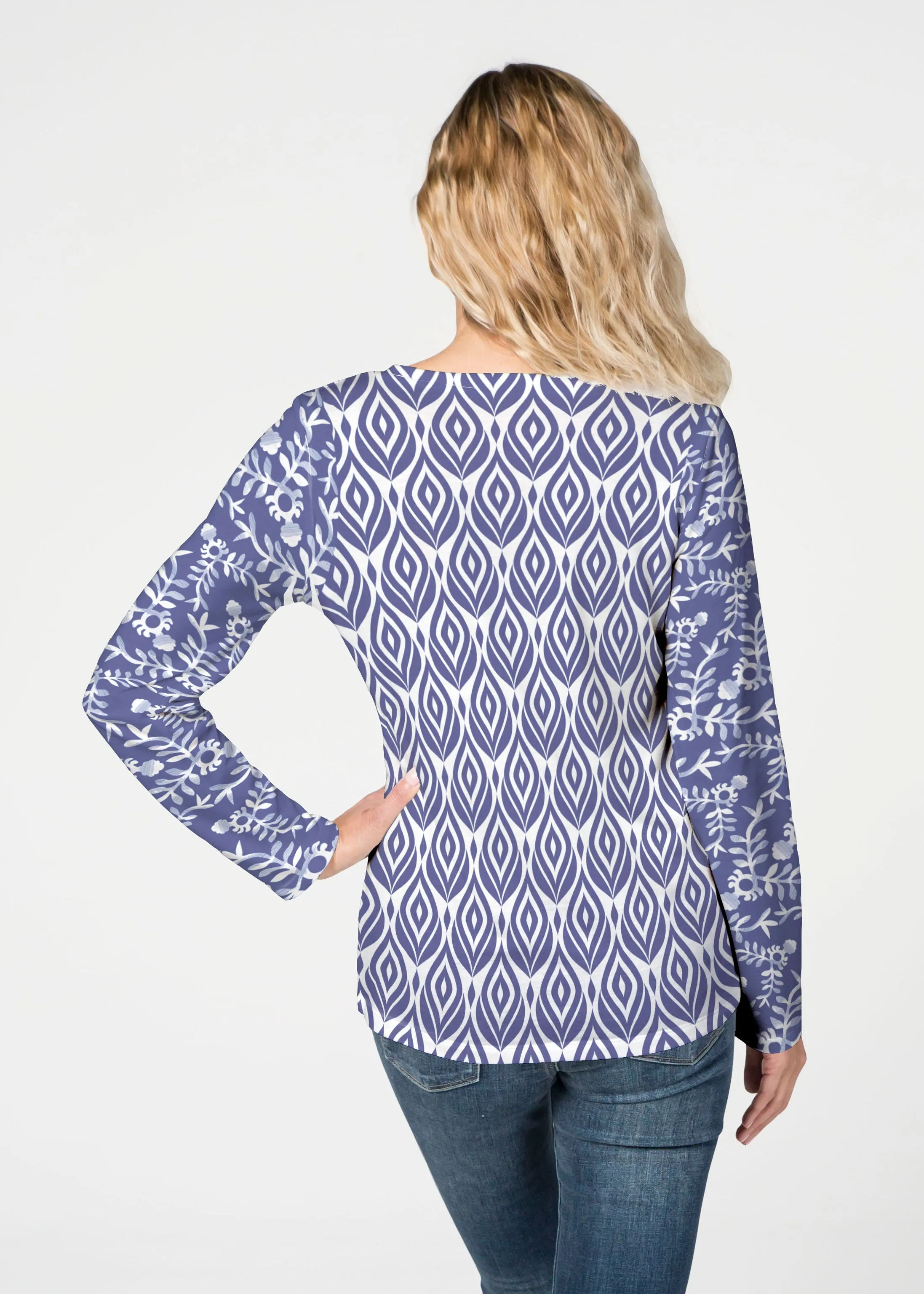Budding Antlers (8030) ~ French Terry V-neck Top