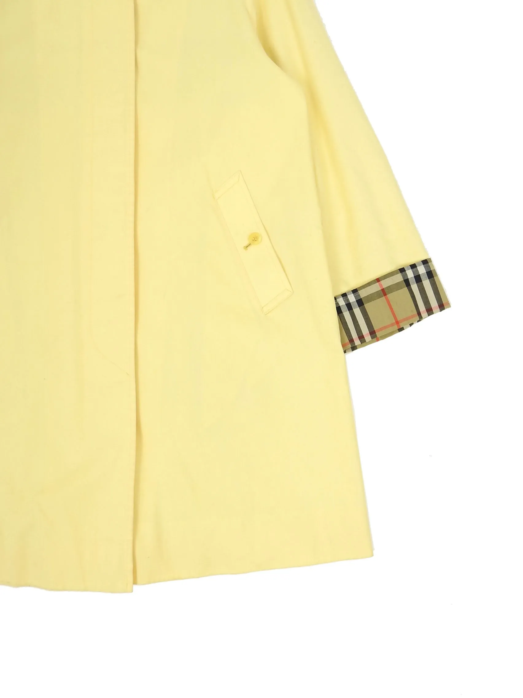 Burberrys Vintage Yellow Trench Coat Fits a Medium