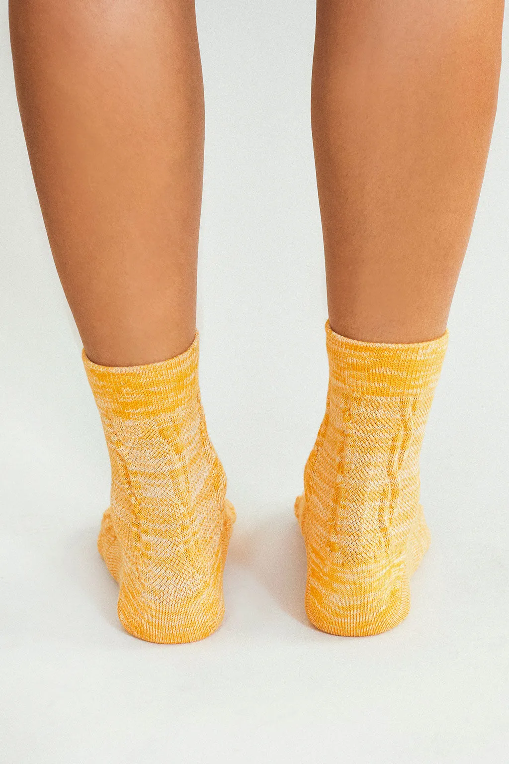 Cable Knit Ankle Sock