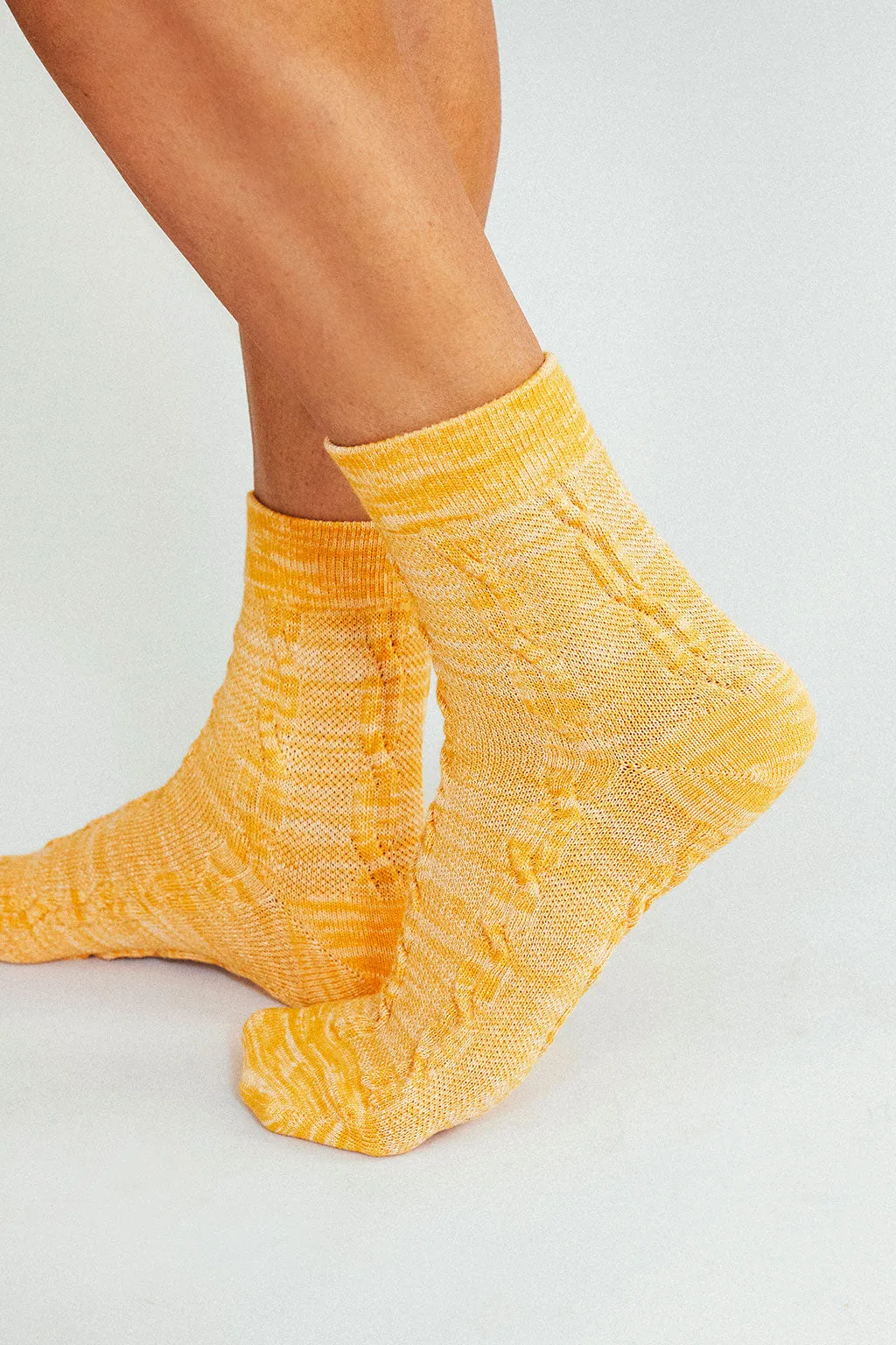 Cable Knit Ankle Sock
