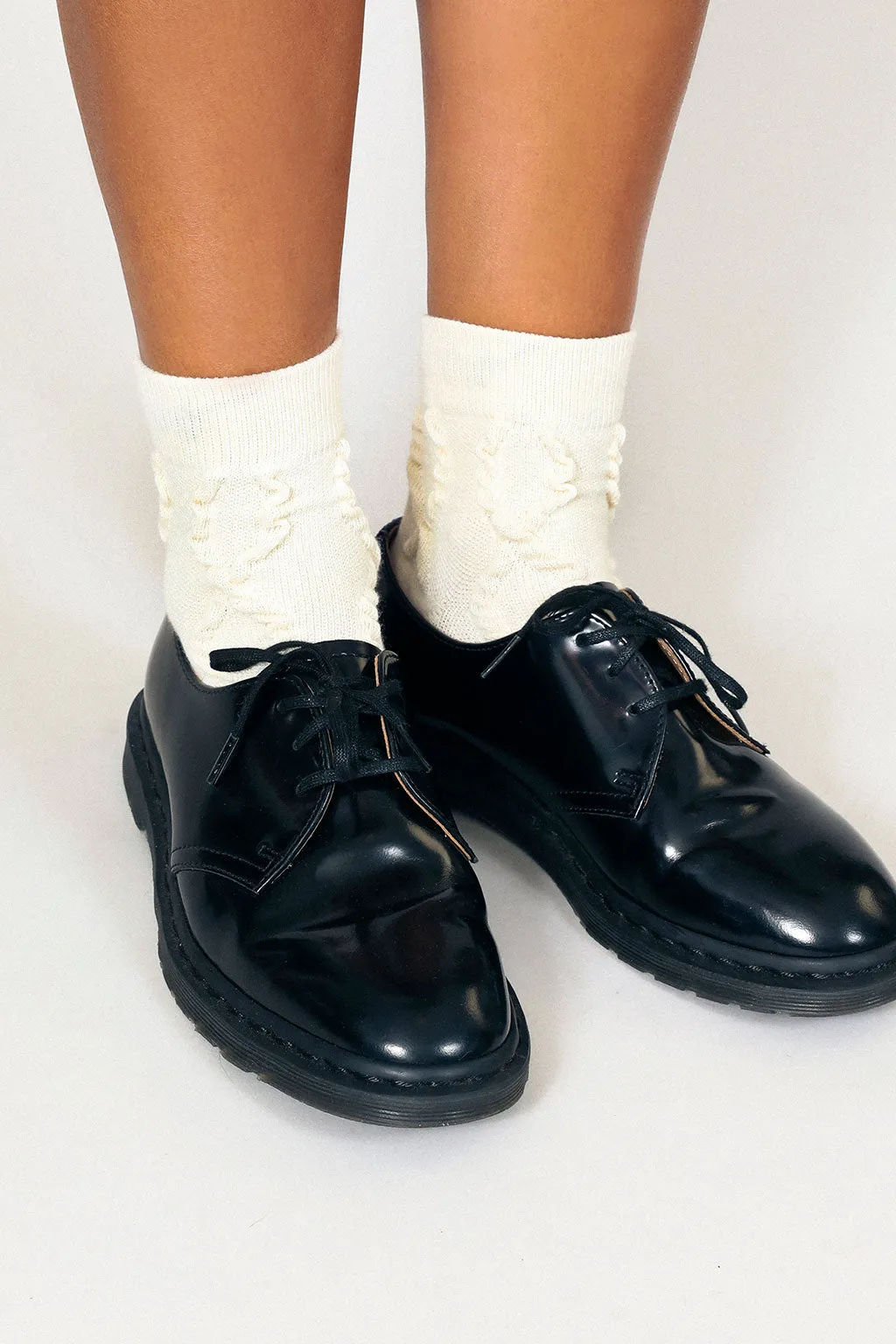 Cable Knit Ankle Sock