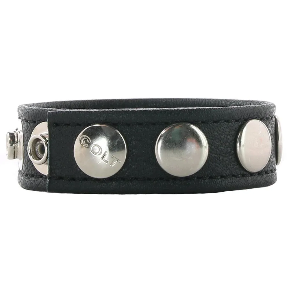 Calexotics Colt 5 Snap Leather Cock Ring