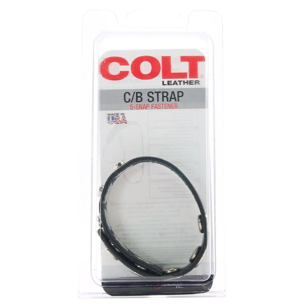 Calexotics Colt 5 Snap Leather Cock Ring