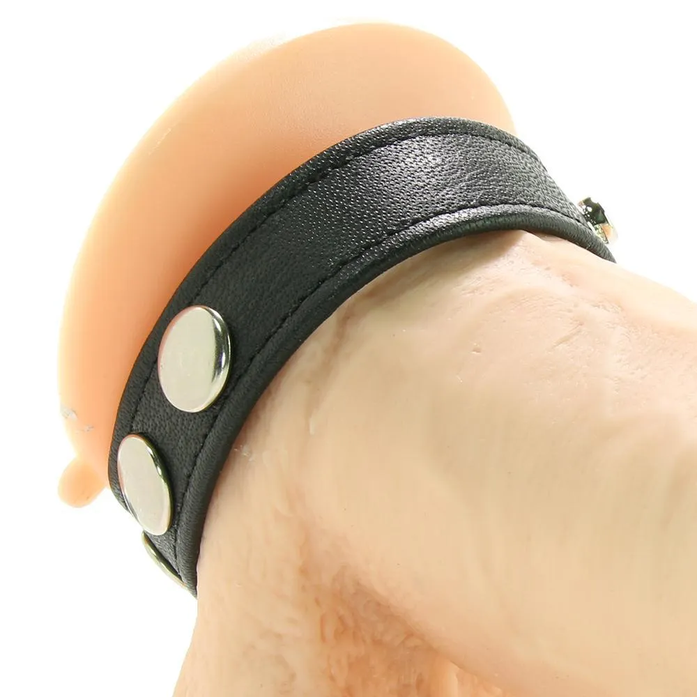 Calexotics Colt 5 Snap Leather Cock Ring