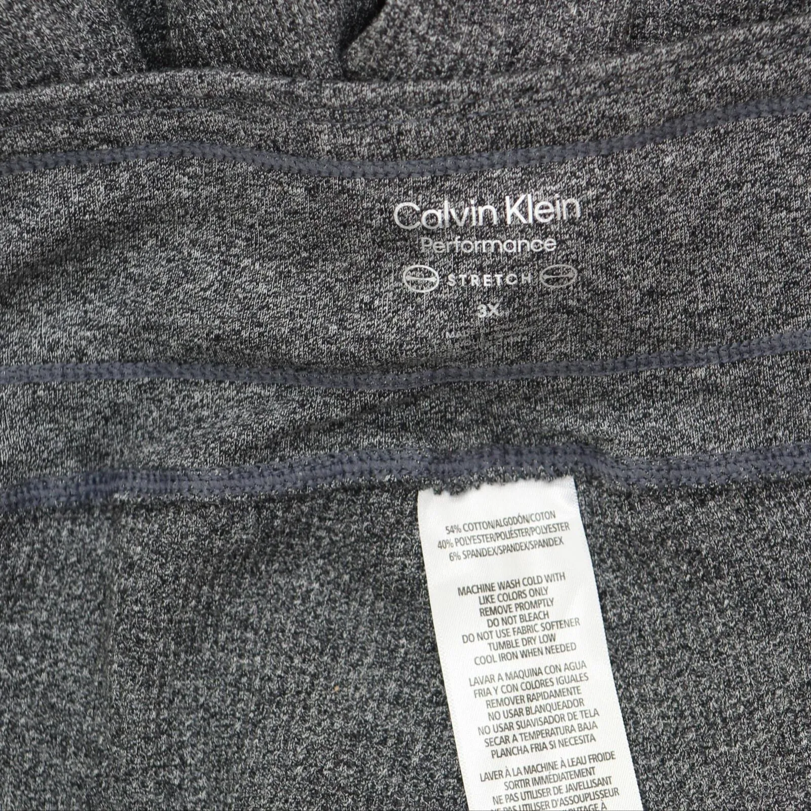 Calvin Klein Performance Plus Size Thermal Pants PF1X7584 Gray 3X