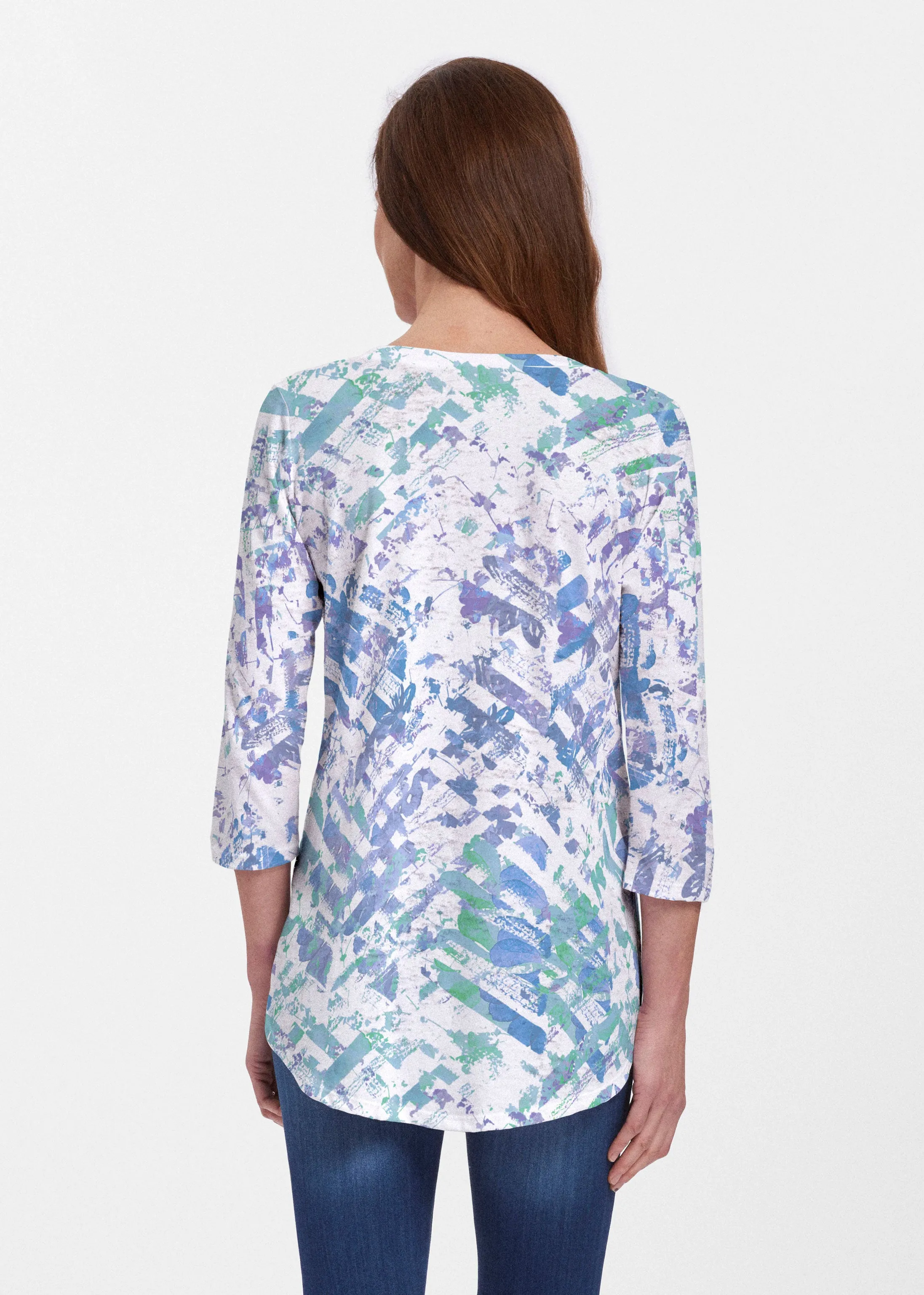 Capizee (16231) ~ V-neck Flowy Tunic