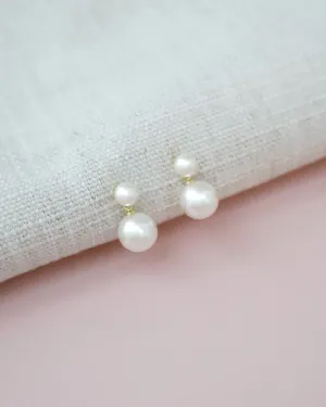Cara Double Pearl Earring