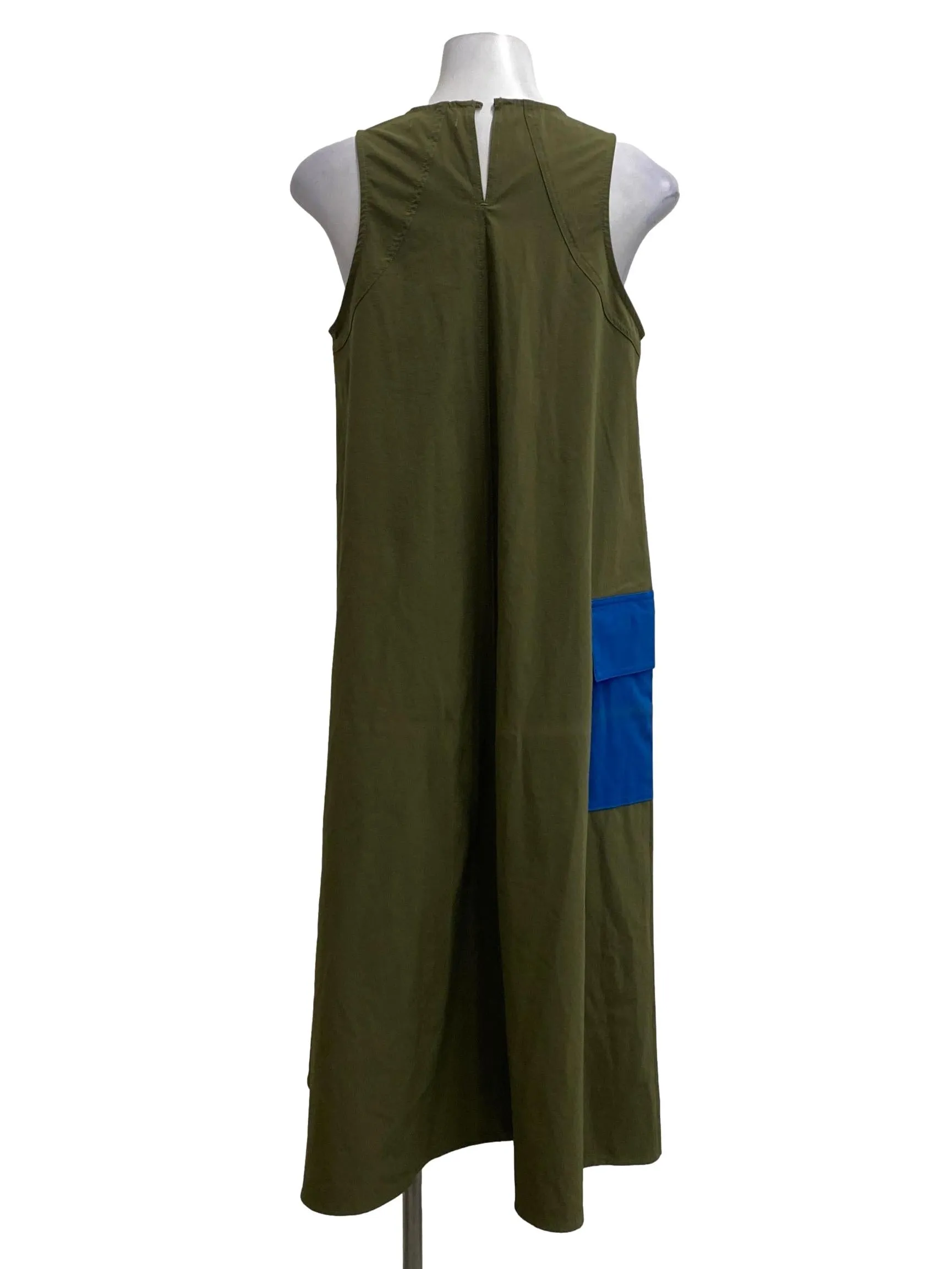 Cargo Green Round Neck Sleeveless Dress
