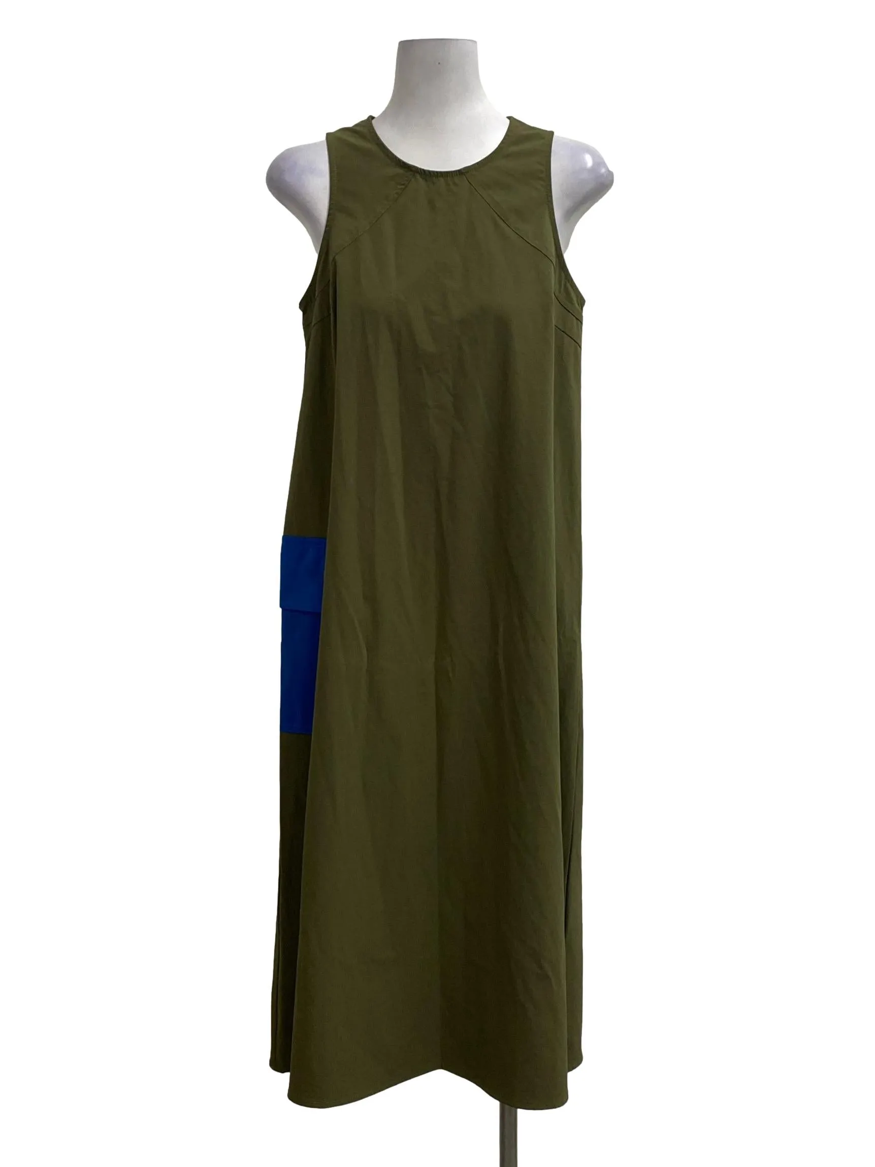 Cargo Green Round Neck Sleeveless Dress