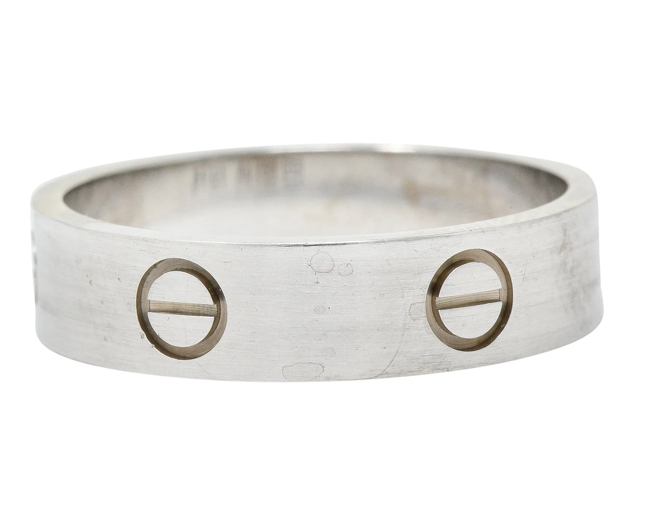 Cartier 18 Karat White Gold Men's Vintage Love Band Ring