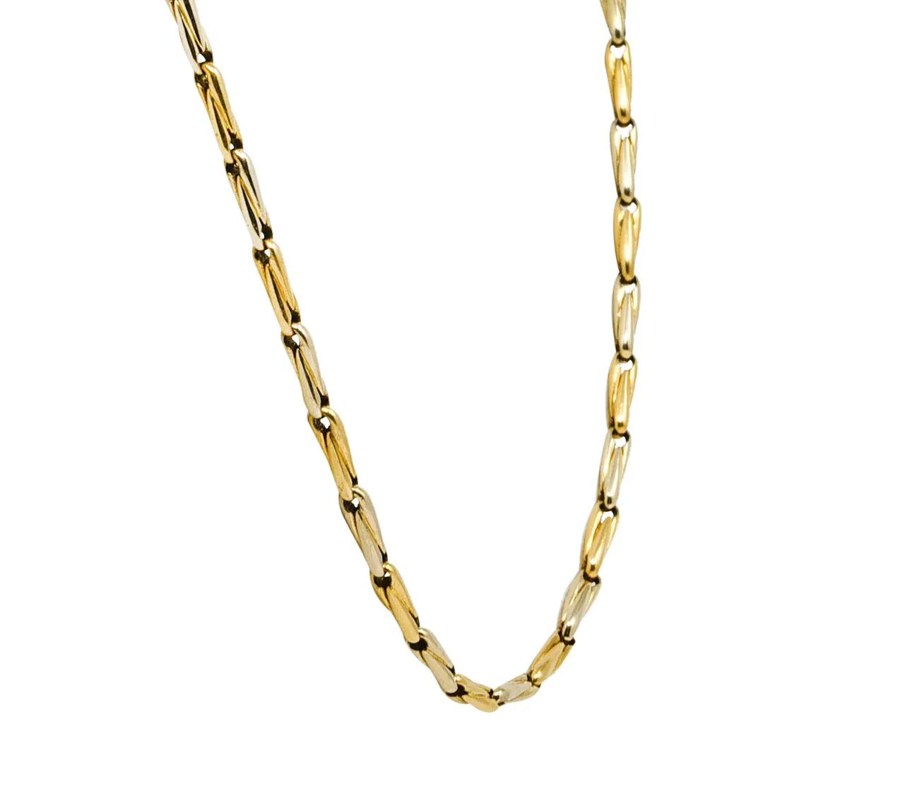 Cartier Two-Tone 18 Karat Gold Chain Link Vintage Necklace