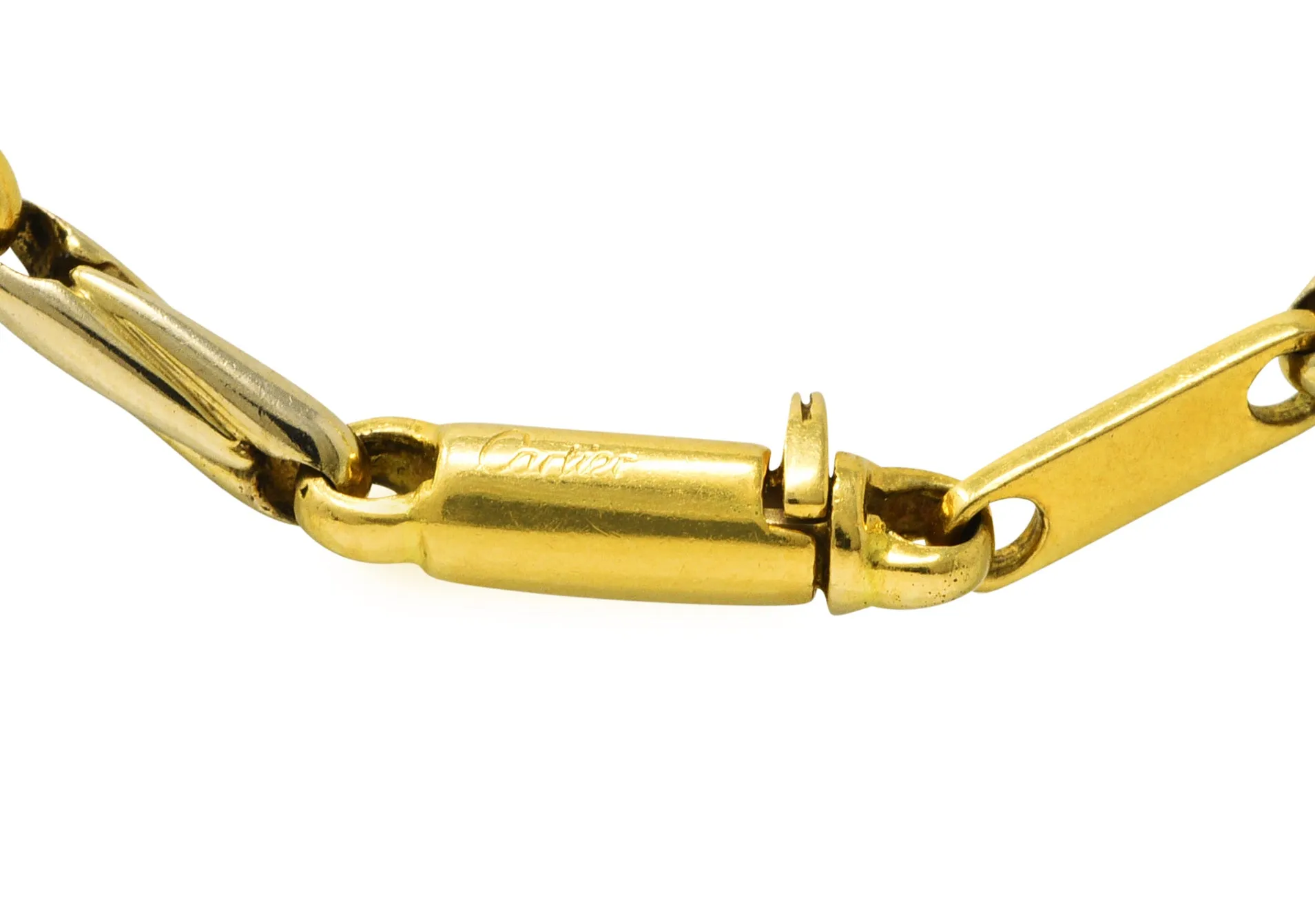 Cartier Two-Tone 18 Karat Gold Chain Link Vintage Necklace