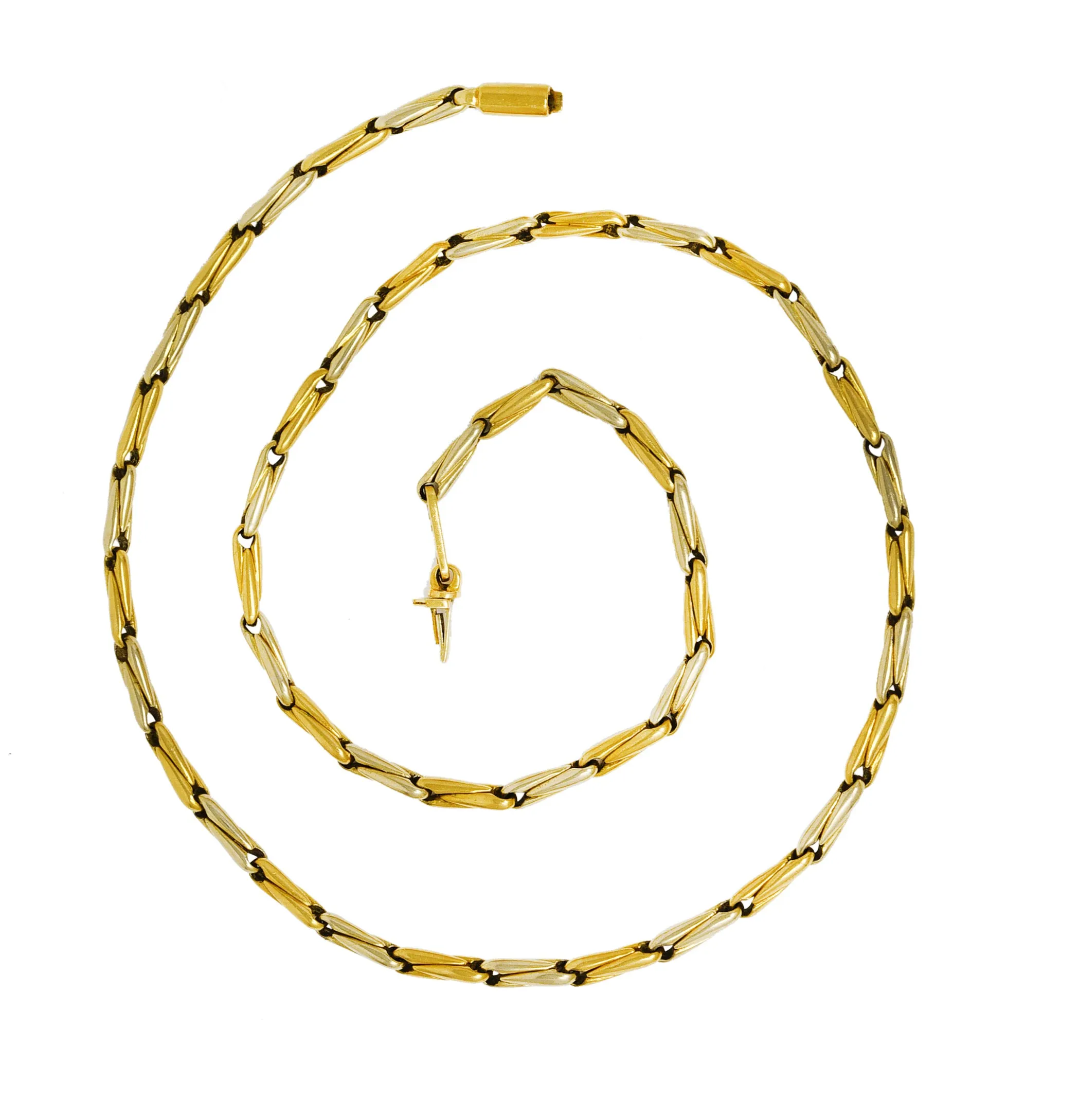 Cartier Two-Tone 18 Karat Gold Chain Link Vintage Necklace