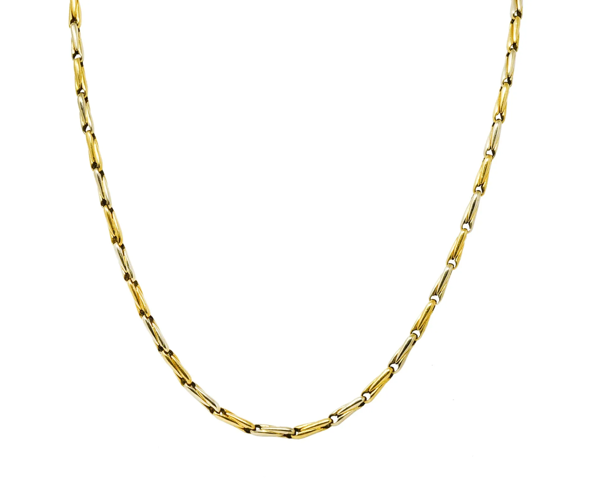 Cartier Two-Tone 18 Karat Gold Chain Link Vintage Necklace