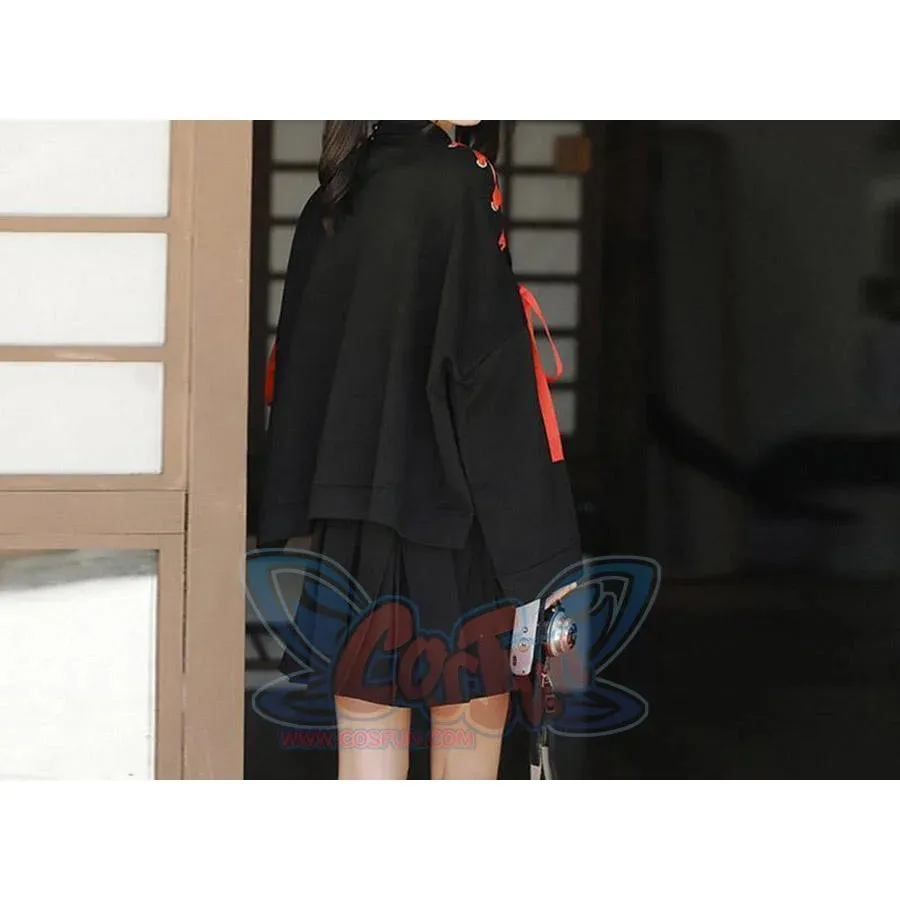 Cartoon Fox Print Lacing Short Sweatshirt Spring Sweater mp005889