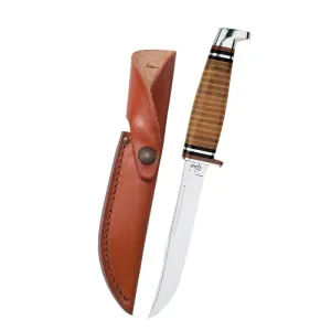 Case Leather Utility Hunter 00381 Knife with Leather Sheath