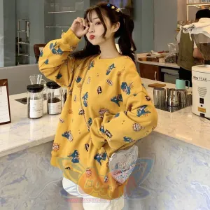 Casual Dinosaur Print Sweatshirt mp006264